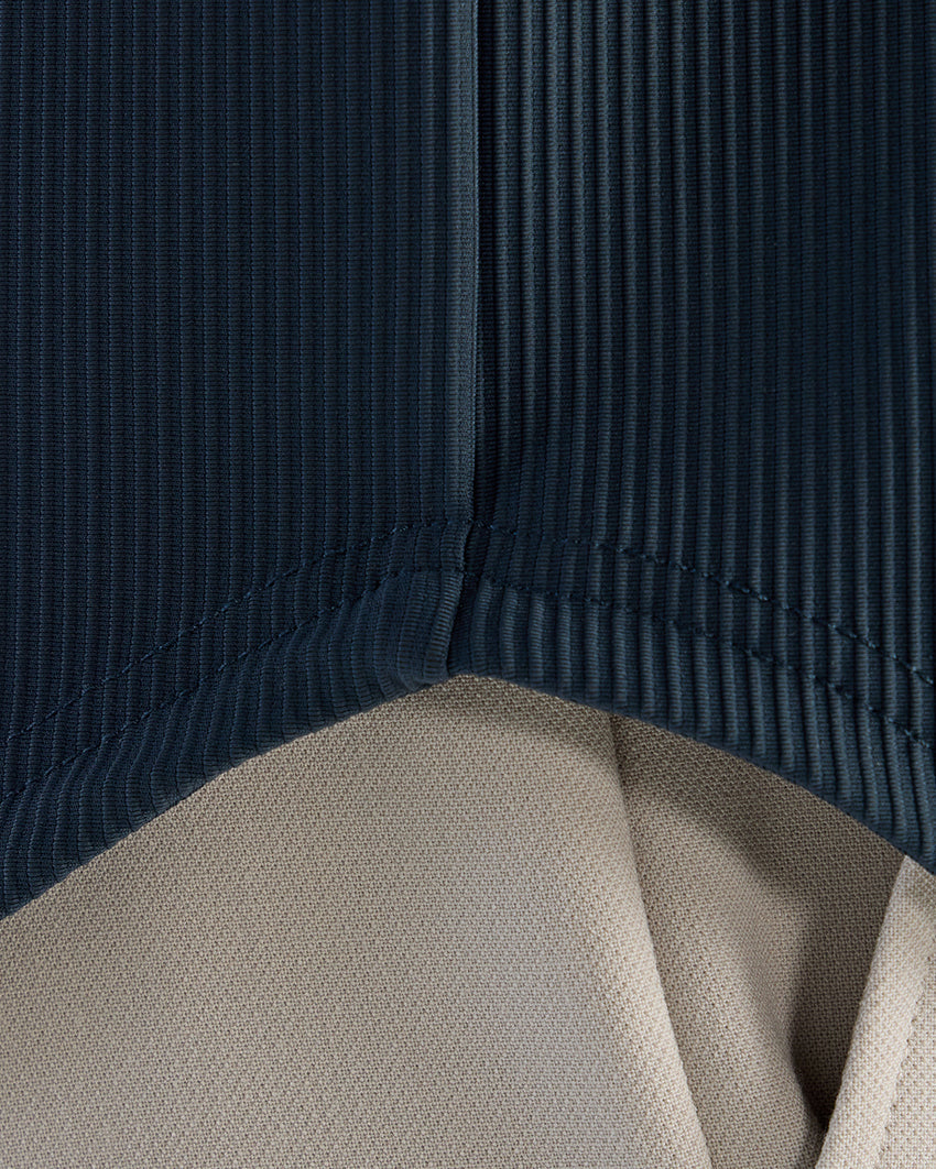 Ribbed+ Long Sleeve Button Down