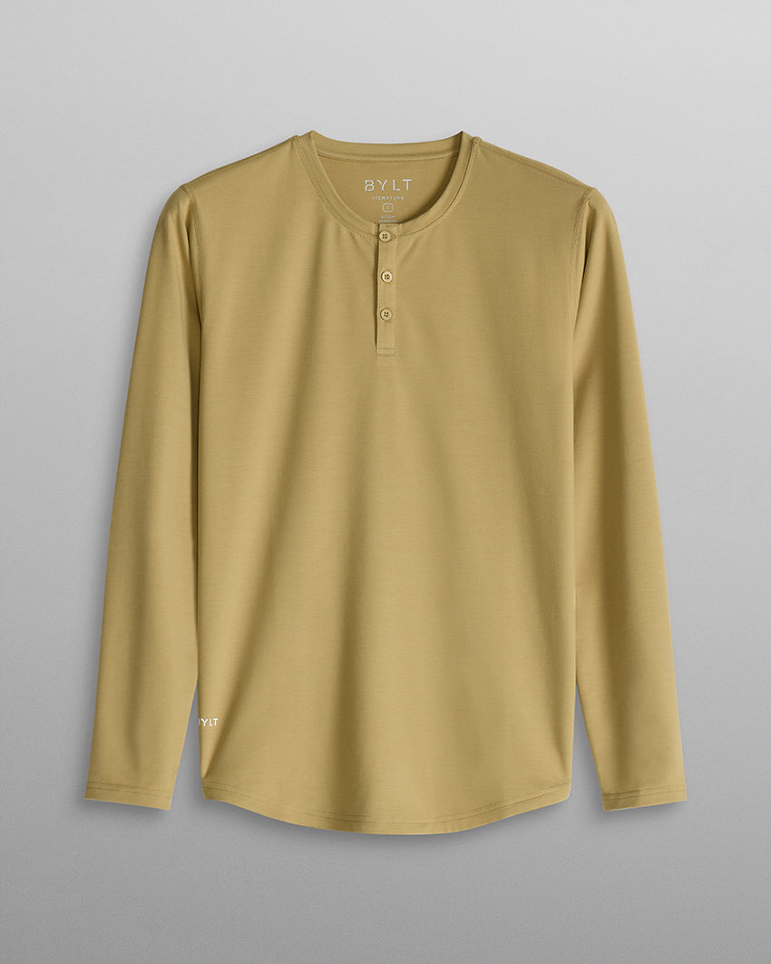 Henley Drop-Cut Long Sleeve: BYLT Signature