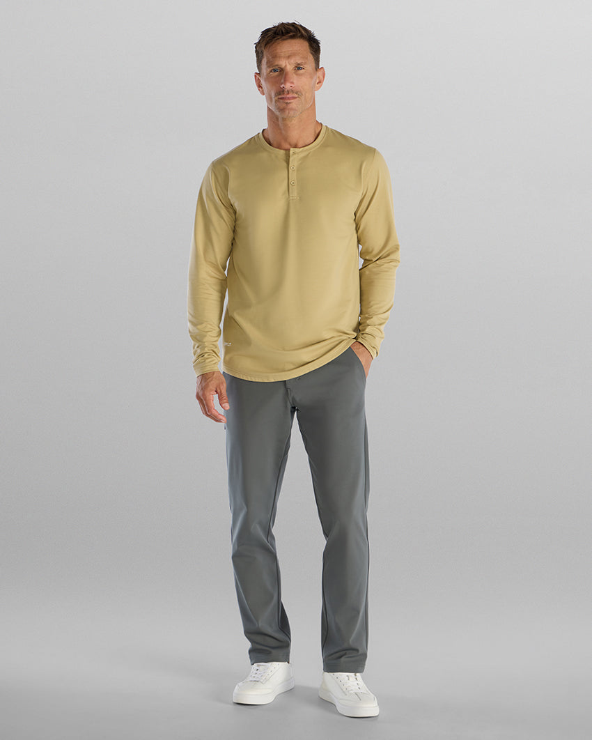 Henley Drop-Cut Long Sleeve: BYLT Signature