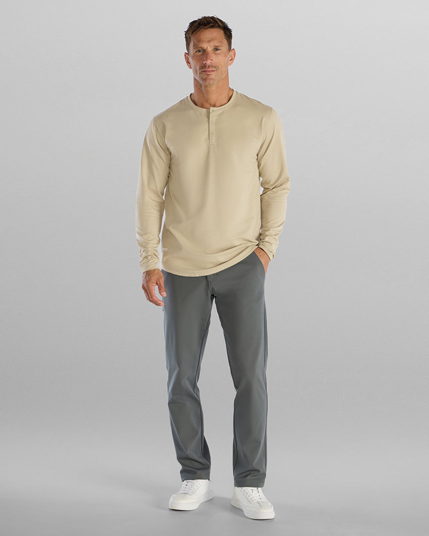 Henley Drop-Cut Long Sleeve: BYLT Signature