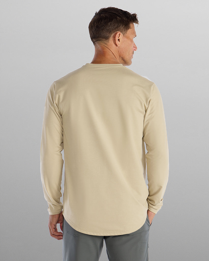 Henley Drop-Cut Long Sleeve: BYLT Signature