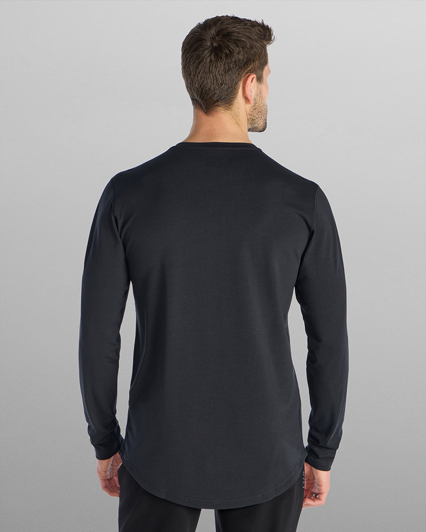 Henley Drop-Cut Long Sleeve: LUX